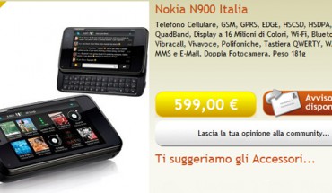 Nokia N900 nei listini MediaWorld, ePrice e Marco Polo