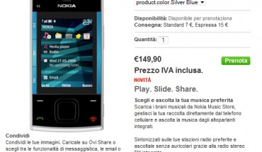 Nokia X3-00 a 149 Euro su Nokia Online Shop