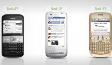 Presentati ufficialmente i Nokia C3, C6 ed E5