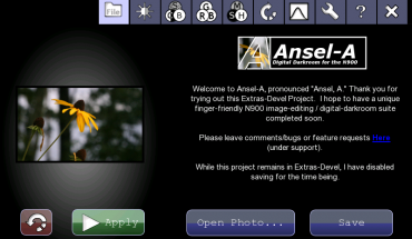 Ansel-A: fotoritocco per N900