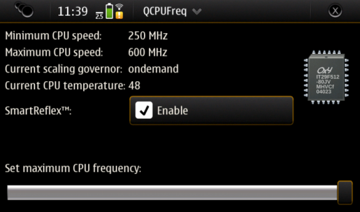 QCPUFreq, cambia la frequenza della CPU su N900