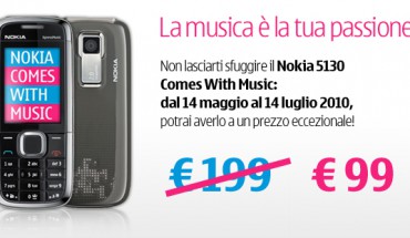 Nokia 5130 CWM a 99€: ultimo giorno di offerta!