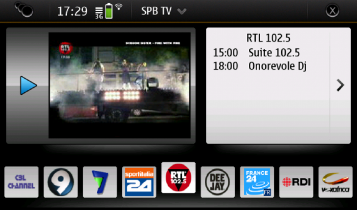 La TV in streaming su N900 con SPB TV