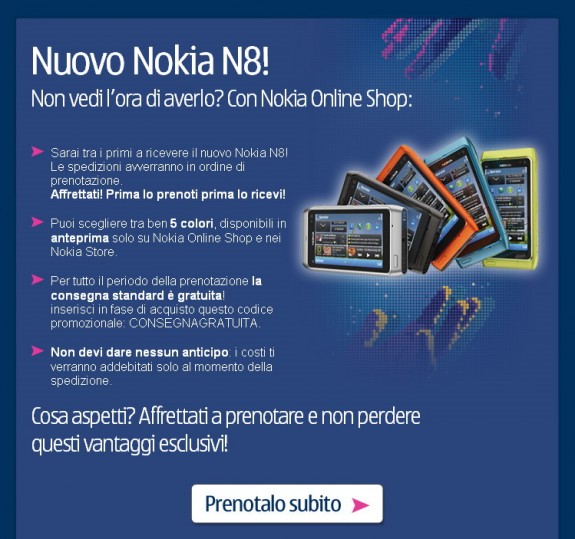 Nokia N8 - I vantaggi della prenotazione