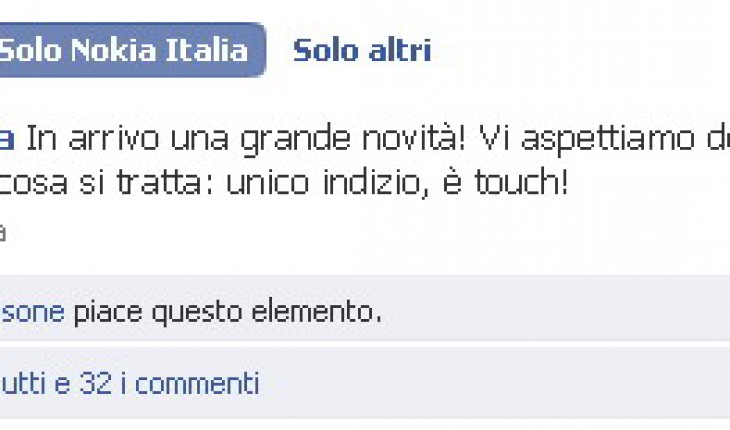 Annuncio Nokia Italia: nuovo touch in arrivo..