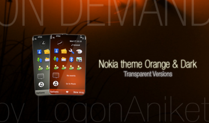 Nokia Orange & Dark Transparent by LogonAniket