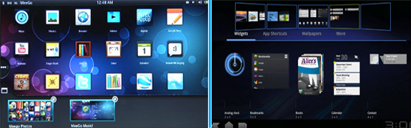 MeeGo tablet vs Android 3.0