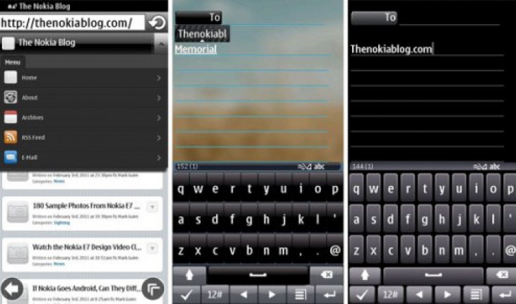 Il firmware 2.0 per Symbian^3 in tre screenshots