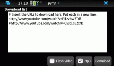 Pymp, scarica i video Youtube su N900