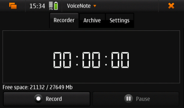 Voicenote, un avanzato registratore vocale per N900