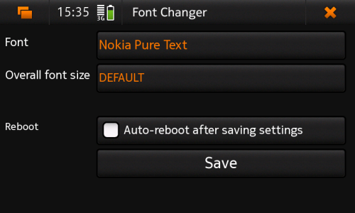 Font Changer per N900