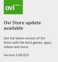 Ovi Store update v2.8