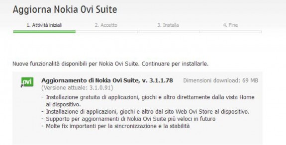 Nokia Ovi Suite update3.1.1.78