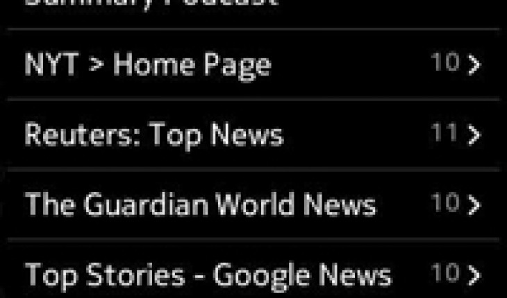 gNewsReader, un Client Google Reader QML per Symbian^3