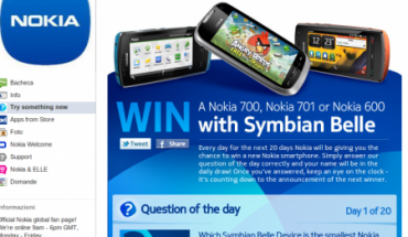 Nuovo concorso sulla pagina FB di Nokia: in palio 20 Nokia Symbian Belle