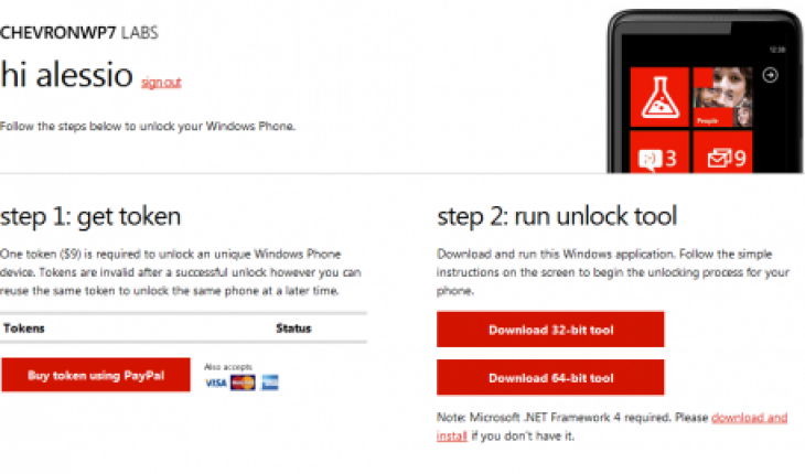 ChevronWP7, disponibile al download il tool di sblocco (autorizzato) di Windows Phone