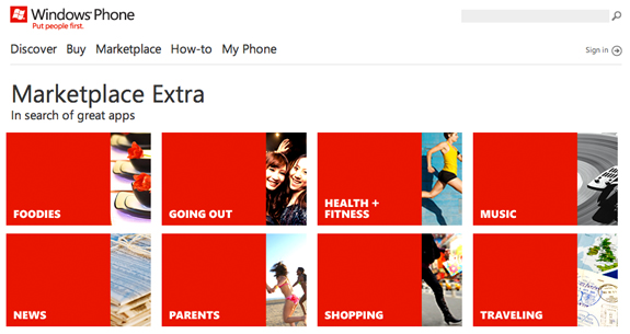 Windows Phone, Marketplace Extra