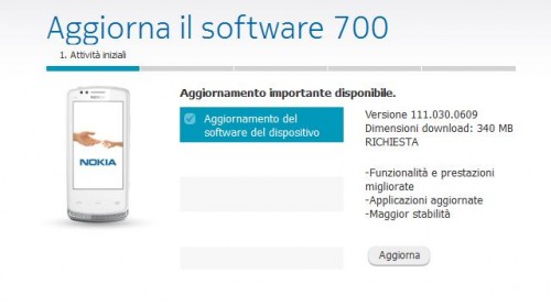 Agg. Software Nokia 700
