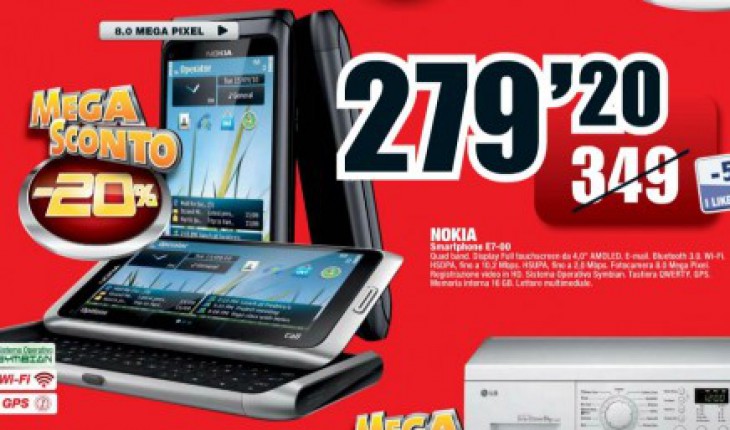 Offerta Mediaworld: Nokia 701 a 254,25 Euro e Nokia E7 a 279,20 Euro