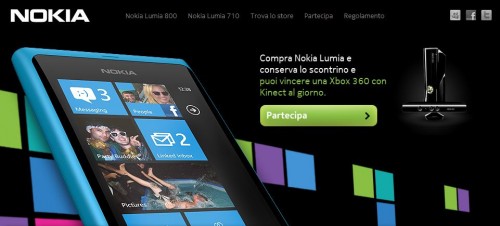 Compra un Nokia Lumia e vinci una Xbox 360 con Kinect!