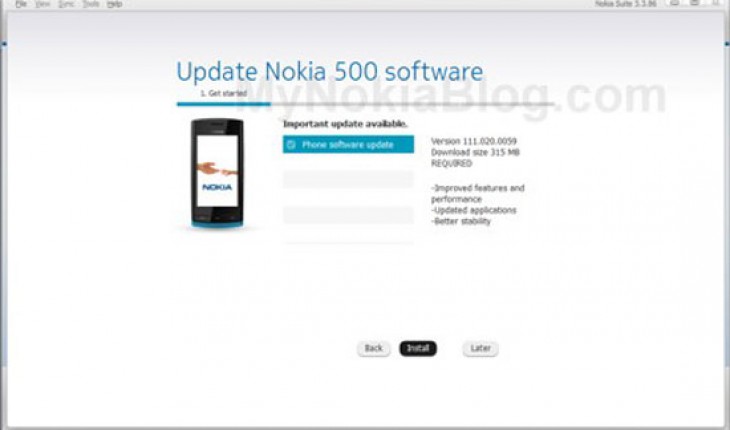 Nokia Belle per Nokia 500, iniziato il rilascio tramite Nokia Suite