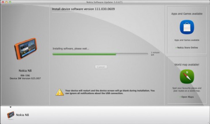 Nokia Software Updater per Mac v3.0.671