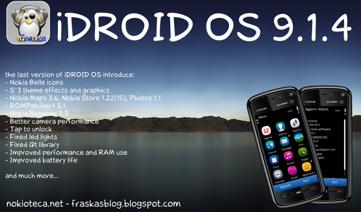 iDROID OS (cfw per Nokia 5800) si aggiorna alla versione 9.1.4