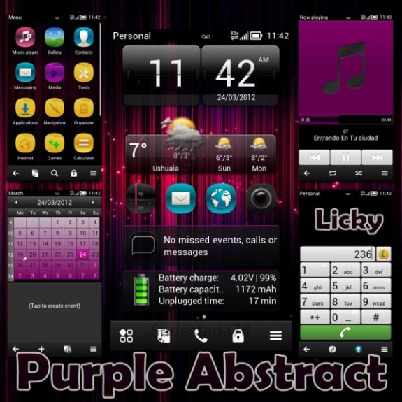 Purple Abstract by Licky