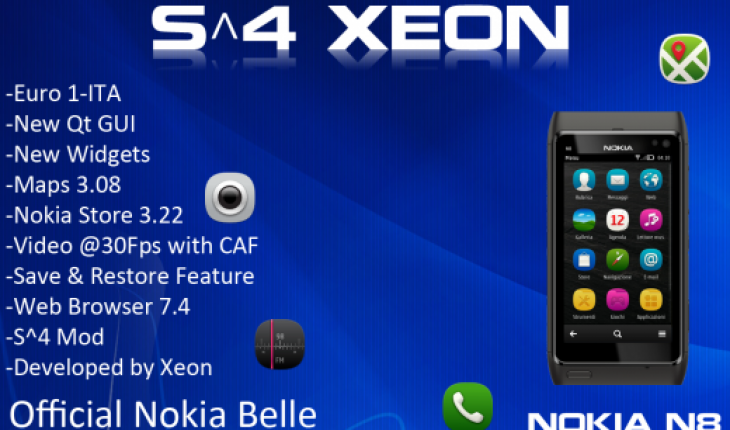 Disponibili al download gli update v3.4.5 di S^4 Xeon per Nokia N8 e v2.5.5 di FMS Xeon per Nokia E7