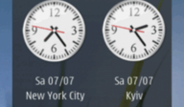 Dual Clock Widget, aggiungi due orologi alla homescreen del tuo device Symbian