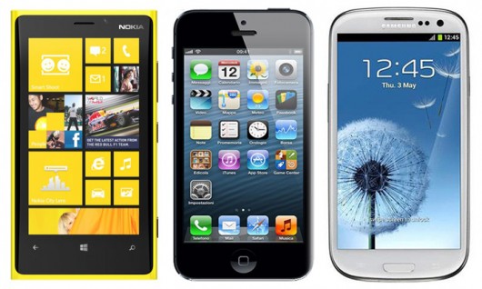 Nokia Lumia 920 vs iPhone 5 vs Samsung Galaxy S3
