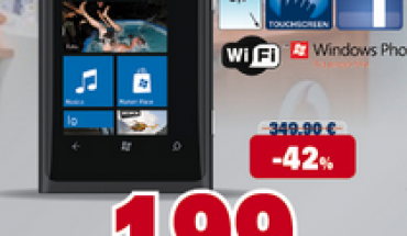 Il Nokia Lumia 800 in offerta a 199,90 Euro negli Unieuro di Carpi e Cantù per l’apertura del 15 Novembre