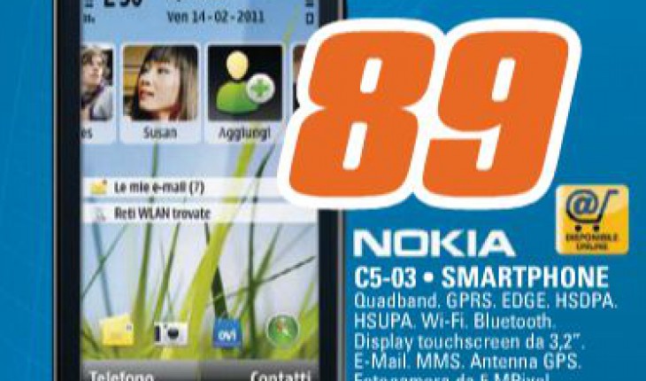Il Nokia C5-03 a soli 89 Euro nei negozi Saturn