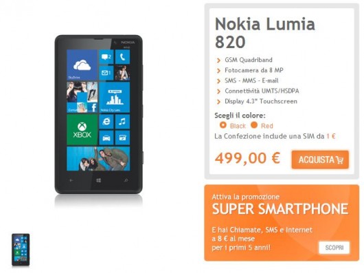 Nokia Lumia 820 Wind
