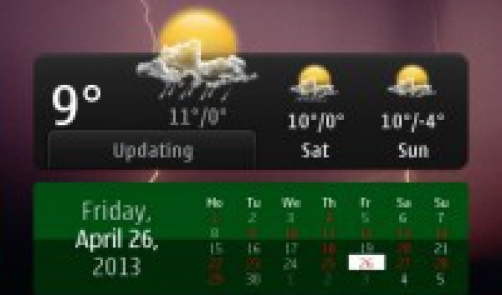 nHomeCalendar per Symbian, aggiungi un colorato calendario con vista mese nella Homescreen!