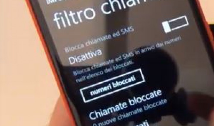 Filtro Chiamate ed SMS per Lumia aggiornati ad Amber, la nostra video prova sul Nokia Lumia 625