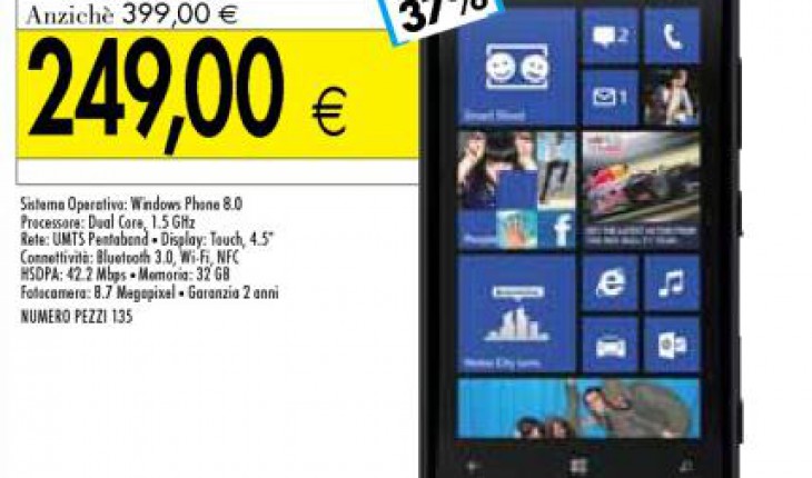 Nokia Lumia 920 sotto costo a 249 Euro presso gli IperCoop Estense di Modena, Ferrara e provincia