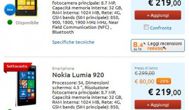 Nokia Lumia 920 in offerta sottocosto da Marco Polo Expert a soli 219 Euro