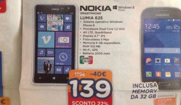 Nokia Lumia 625 a soli 139 Euro presso i negozi Marco Polo Expert