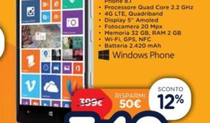 Nokia Lumia 930 in offerta a 349 Euro