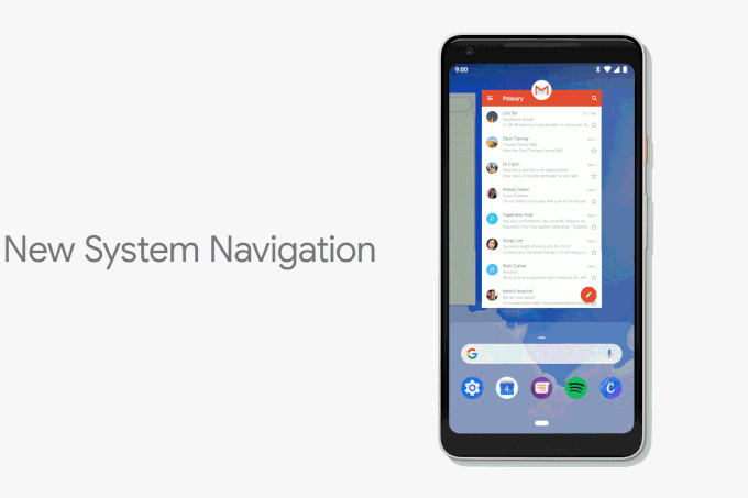 Barra di navigazione in Android P