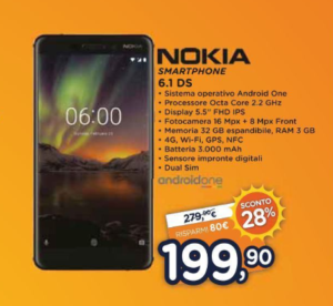Offerta Unieuro Nokia 6.1
