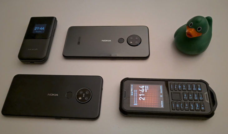 Nokia 2720 Flip, Nokia 6.2, Nokia 7.2 e Nokia 800 Tough