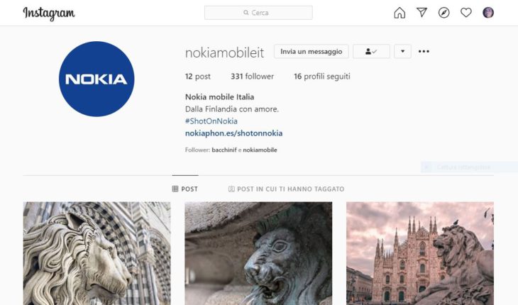 Il profilo italiano di Nokia Mobile è ora disponibile anche su Instagram (#ShotOnNokia)